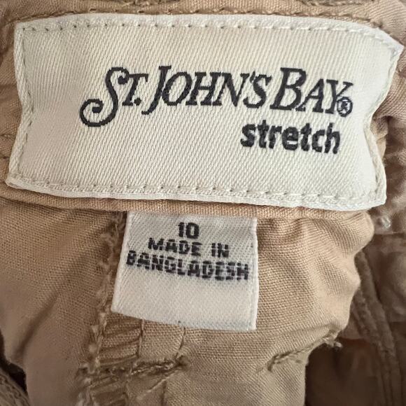 Vintage Beige Cargo Mini Skirt Y2K 2000s Soft Grunge Retro Skater Preppy Sz 10 - Picture 5 of 6